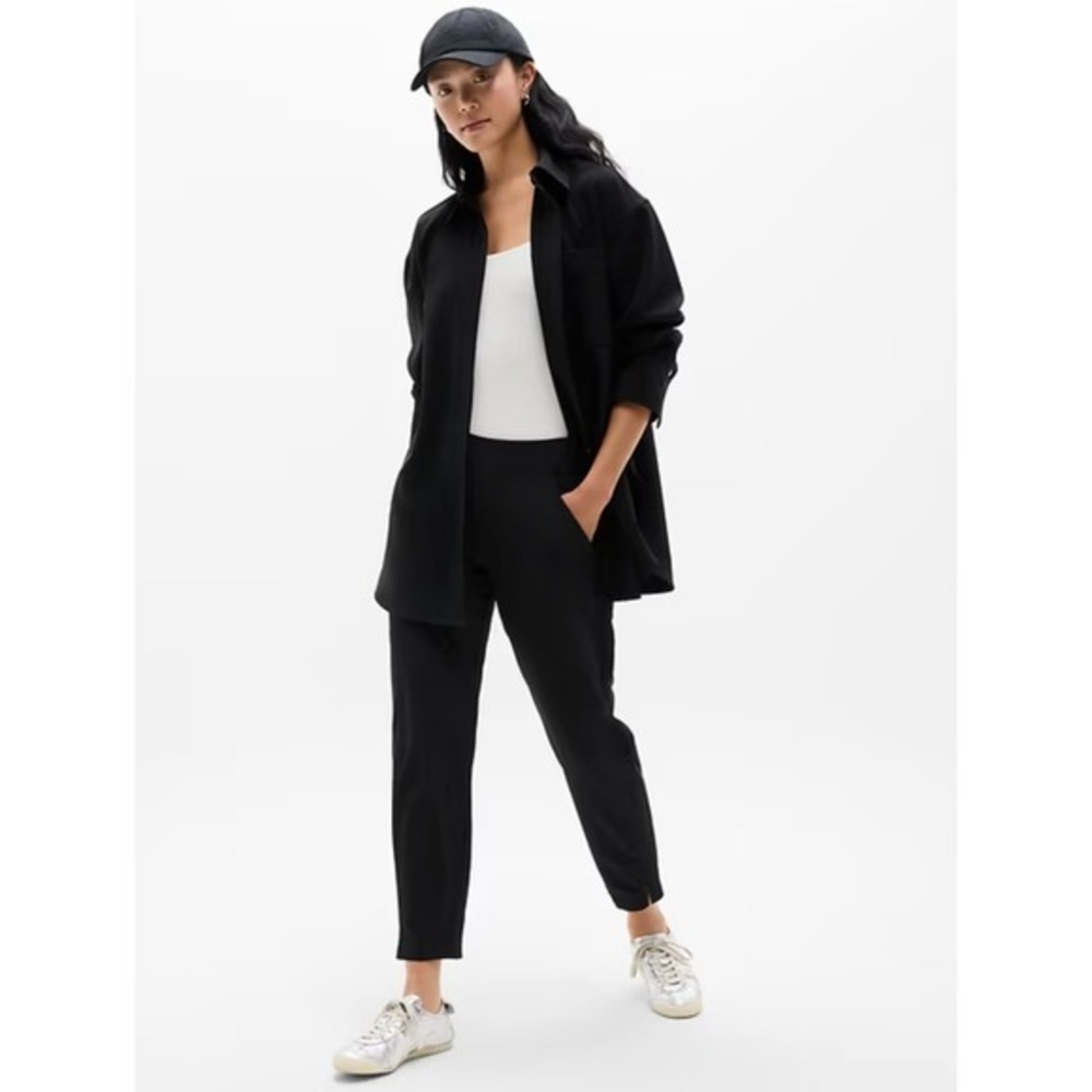 Athleta Womens Brooklyn Mid Rise Ankle Pant 10â Black Athleisure Career Sporty